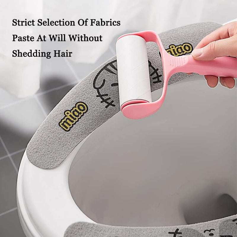 Alunsito 10 Pairs Bathroom Toilet Seat Covers, Washable Reusable Orange Cushions, Warmer Seat Pads - Image 4